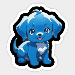 Cute blue puppy Sticker